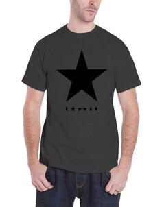 Черная футболка со звездой David Bowie, серый
