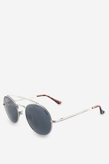 Металлические круглые солнцезащитные очки-авиаторы STORM, серебро