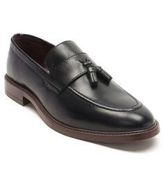 Кожаные туфли без шнуровки &apos;Clayton&apos; в строгом стиле с кисточками Thomas Crick, черный