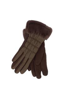 Перчатки Giselle с манжетами из искусственного меха Eastern Counties Leather, коричневый