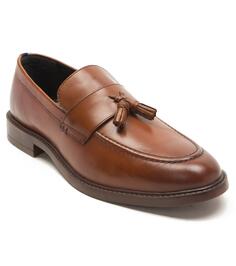 Кожаные туфли без шнуровки &apos;Clayton&apos; в строгом стиле с кисточками Thomas Crick, коричневый