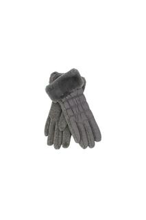 Перчатки Giselle с манжетами из искусственного меха Eastern Counties Leather, серый