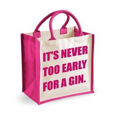Средняя джутовая сумка Никогда не рано покупать джин-розовую сумку 60 SECOND MAKEOVER, розовый