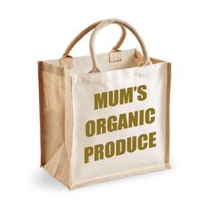 Средняя натуральная золотая джутовая сумка, органические продукты для мамы 60 SECOND MAKEOVER, золото