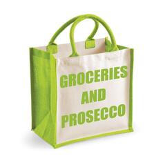 Средняя зеленая джутовая сумка для продуктов и просекко 60 SECOND MAKEOVER, зеленый