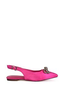 Туфли-лодочки &apos;Ossie&apos; с открытой пяткой и стразами и острым носком с бантом XY London, розовый