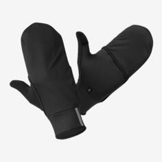 Перчатки для бега Decathlon Evolutiv V2 с дополнительной варежкой Kiprun, черный