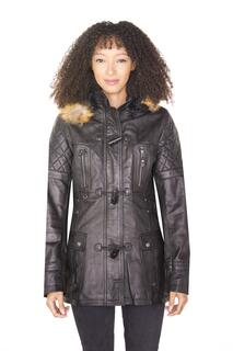 Стеганая кожаная куртка-парка-Брюссель Infinity Leather, черный