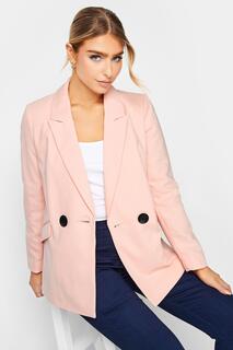 Приталенный пиджак на пуговицах с рукавами 3/4 M&amp;Co, розовый M&Co