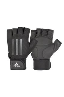 Перчатки для тяжелой атлетики с половиной пальца Adidas, серый
