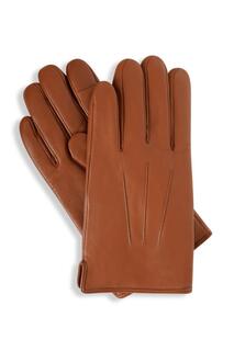 Перчатки из натуральной кожи светло-коричневого цвета в подарочной упаковке Barneys Originals, коричневый