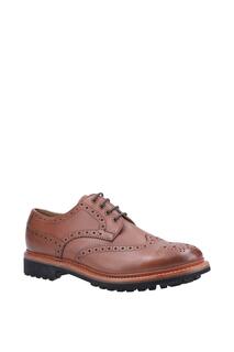 Кожаные туфли на шнуровке &apos;Quenington Commando&apos; Cotswold, коричневый