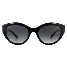 Черно-серые поляризованные солнцезащитные очки «кошачий глаз» с градиентом Bvlgari, черный