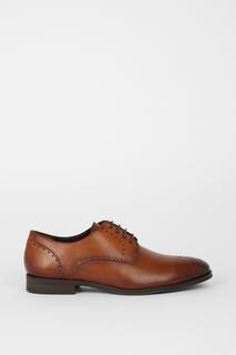 Кожаные туфли-броги Frys Comfort со шнуровкой Debenhams, коричневый