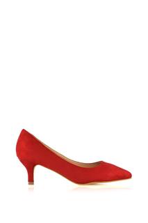 Туфли-лодочки на высоком каблуке с заостренным носком &apos;Cali&apos; на низкой шпильке XY London, красный