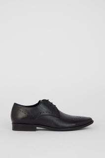 Кожаные туфли-броги Hawkins Comfort со шнуровкой Debenhams, черный