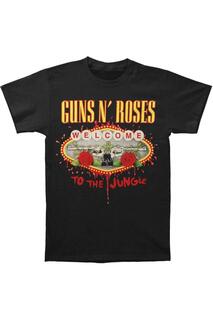 Добро пожаловать в футболку «Джунгли» Guns N Roses, черный