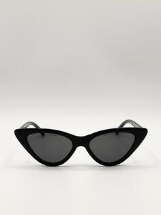 Черные классические солнцезащитные очки «кошачий глаз» SVNX, черный