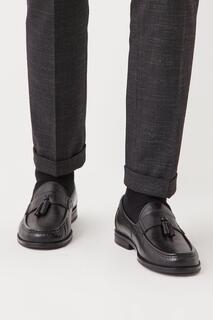 Черные кожаные пенни-лоферы с кисточками 1904 Burton, черный