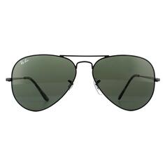 Черные зеленые солнцезащитные очки-авиаторы Ray-Ban, черный