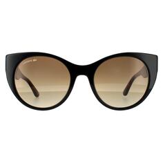 Черные и гаванно-коричневые солнцезащитные очки «кошачий глаз» с градиентом Lacoste, черный