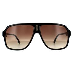 Черные коричневые солнцезащитные очки-авиаторы с градиентом Carrera, черный