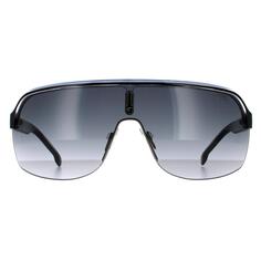 Черные кристально-белые синие темно-серые солнцезащитные очки с градиентом Shield Carrera, черный