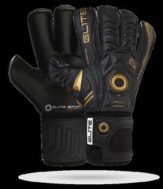 Черные настоящие вратарские перчатки, размер 10 Elite Sports, черный