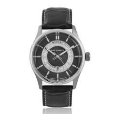 Черные мужские наручные часы Brix + Bailey Barker, форма 1 Brix+Bailey, серебро