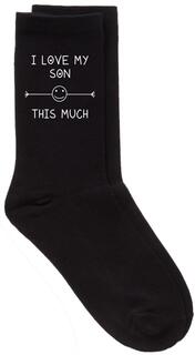 Черные носки «Я так сильно люблю своего сына» 60 SECOND MAKEOVER, черный