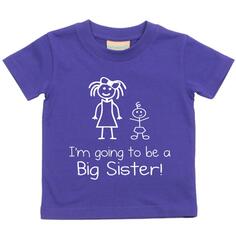 Я собираюсь стать старшей сестрой Фиолетовая рубашка 60 SECOND MAKEOVER, фиолетовый