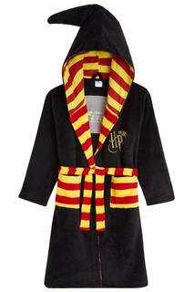 Пышный халат с капюшоном Harry Potter, черный