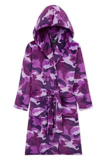 Пышный халат с капюшоном CityComfort, фиолетовый