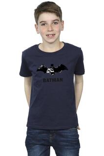 Черная футболка с логотипом Batman Stare DC Comics, темно-синий