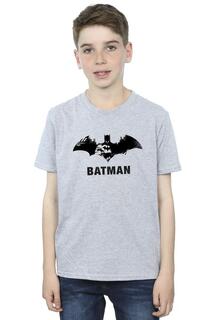 Черная футболка с логотипом Batman Stare DC Comics, серый