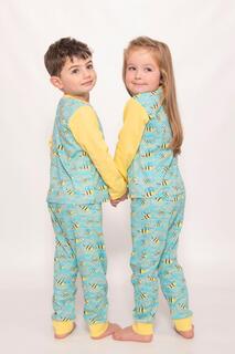 Роскошный подарочный набор из халата Busy Bees и пижамы из джерси Luca and Rosa, синий