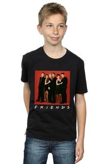 Формальная футболка для группового фото Friends, черный