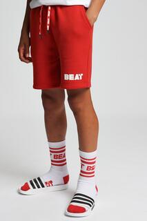 Спортивные шорты «Линейный» из смесового хлопка Beat Boyz Club, красный