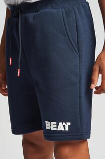 Спортивные шорты «Линейный» из смесового хлопка Beat Boyz Club, темно-синий