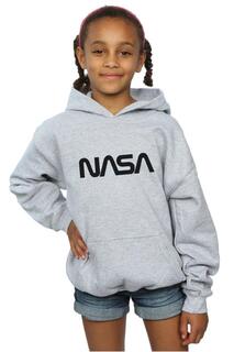 Толстовка с современным логотипом NASA, серый