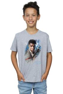Матовая футболка «Последний джедай Финн» Star Wars, серый