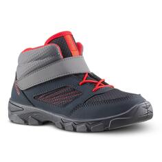 Походные туфли Decathlon с застежкой-липучкой Mh100 Mid от размера Jr 7 до размера 2 г для взрослых Quechua, черный