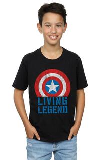Футболка «Капитан Америка: живая легенда» Marvel, черный