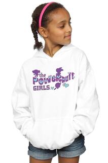 Фиолетовый худи с логотипом Powerpuff Girls, белый