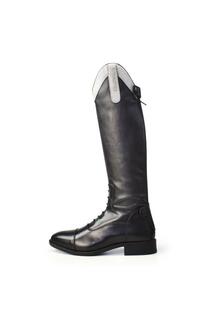 Кожаные широкие длинные ботинки Como Piccino для верховой езды Brogini, серебро