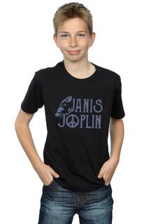 Тип Футболка с логотипом Janis Joplin, черный