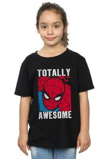 Хлопковая футболка «Человек-паук» Totally Awesome Marvel, черный