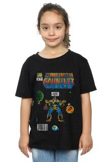 Хлопковая футболка Infinity Gauntlet Marvel Comics, черный