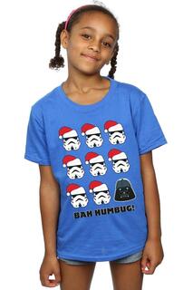 Хлопковая футболка «Рождественский обман» Star Wars, синий