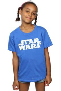 Хлопковая футболка с рождественским логотипом Star Wars, синий